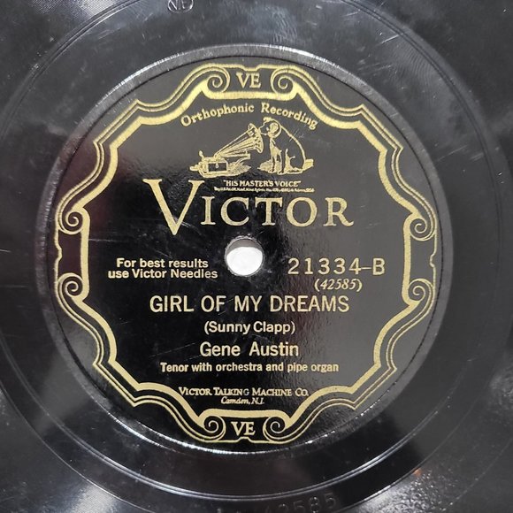 Ramona / Girl Of My Dreams - Gene Austin - VICTOR 21334 - 10 in 78 RPM - Picture 1 of 4